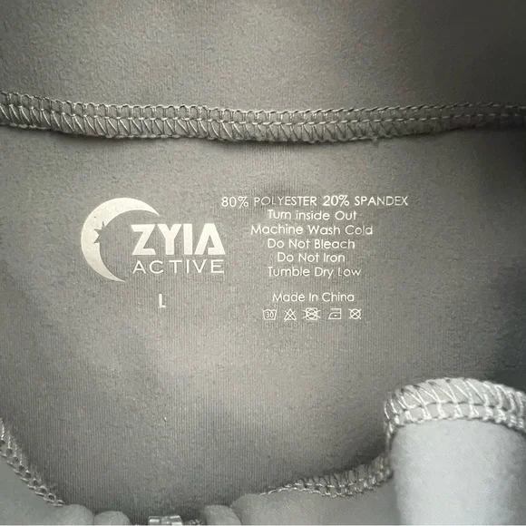 ZYIA ACTIVE Gray Pocket 1/2 Zip Athletic Pullover Size L - Picture 9 of 9